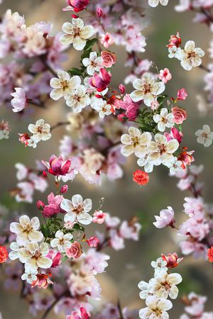 油画花型印花花型图片