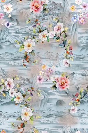 油画花型印花花型图片