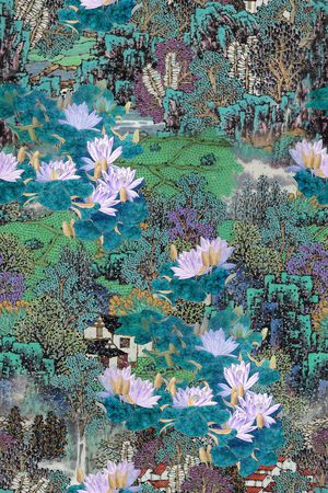 油画花型印花花型图片