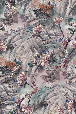 油画花型印花花型图片