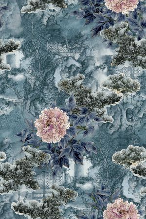油画花型印花花型图片