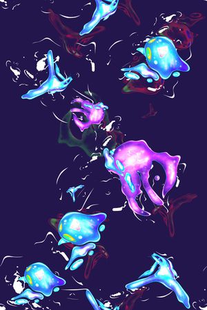抽象印花花型图片