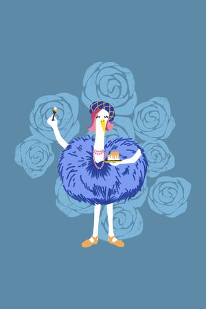 插画印花花型图片