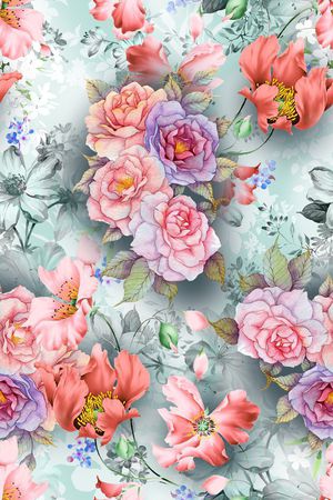 花卉印花花型图片