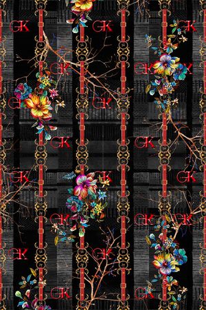 几何印花花型图片