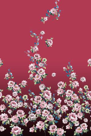 花卉印花花型图片