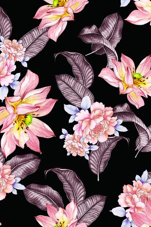 连衣裙印花花型图片