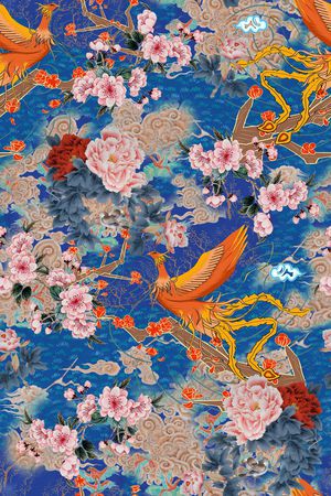 香云纱印花花型图片