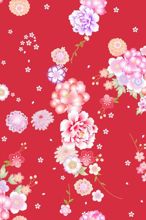 和服印花花型图片