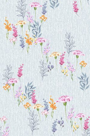 鲜花印花花型图片