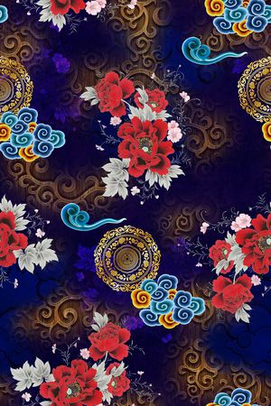 花卉印花花型图片