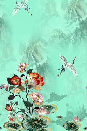 定位花印花花型图片