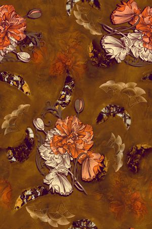 香云纱印花花型图片