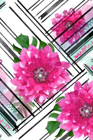 几何花卉印花花型图片
