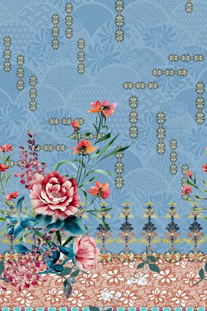 女装定位花印花花型图片