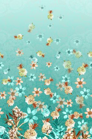 女装定位花印花花型图片