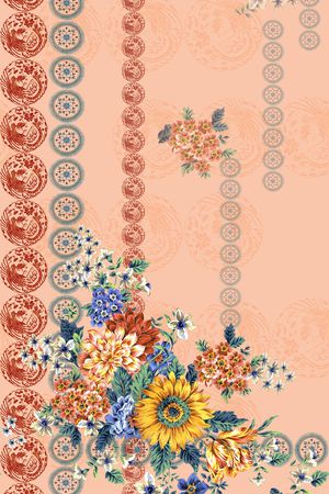 女装定位花印花花型图片