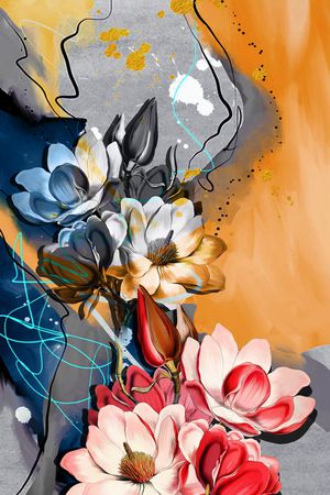 大花印花花型图片