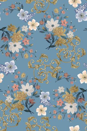 真丝印花花型图片