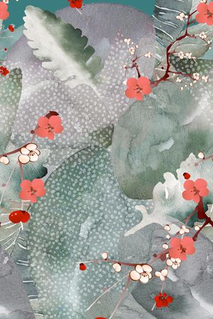 几何印花花型图片