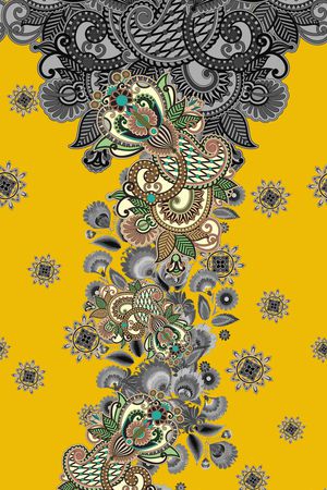 连衣裙印花花型图片