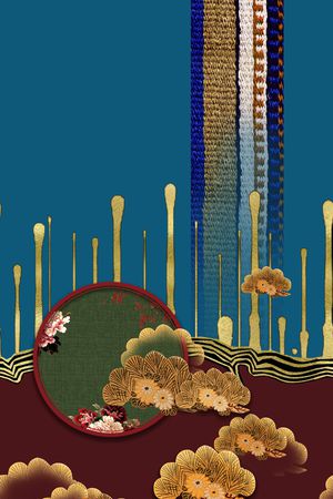 中老年印花花型图片
