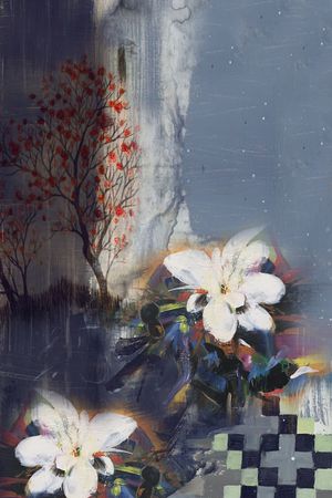 中国风定位花印花花型图片
