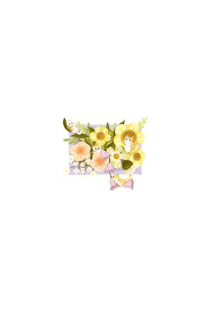 向日葵印花花型图片
