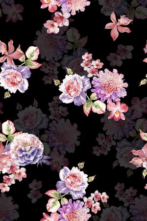 绿植树叶印花花型图片