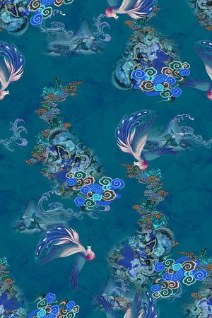 祥云印花花型图片