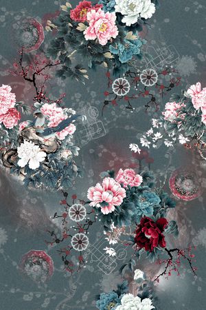 香云纱印花花型图片