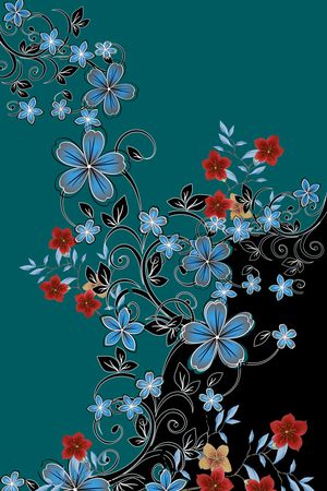 女装定位花印花花型图片