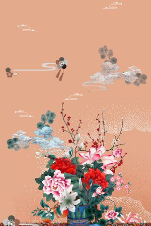 祥云印花花型图片