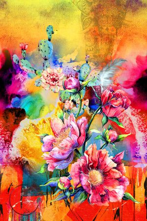 定位花印花花型图片