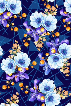 几何印花花型图片