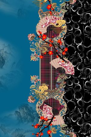 定位花印花花型图片