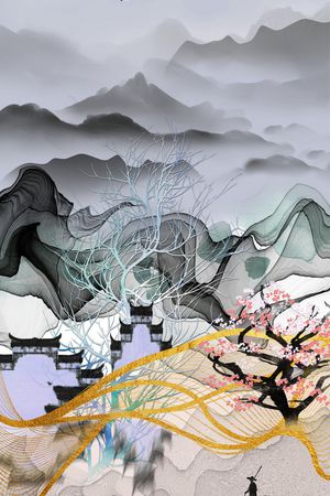 几何印花花型图片