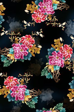 香云纱印花花型图片