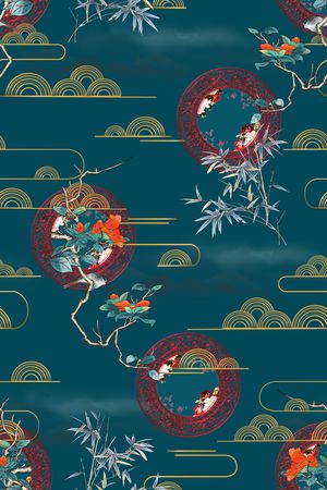 花卉印花花型图片