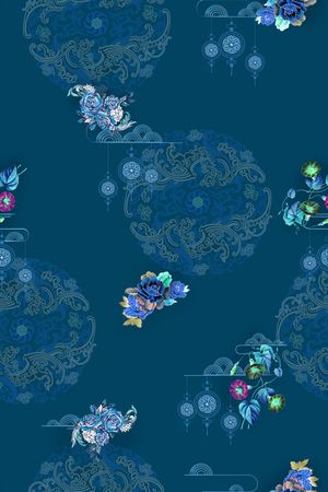 花卉印花花型图片