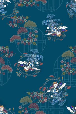 花卉印花花型图片