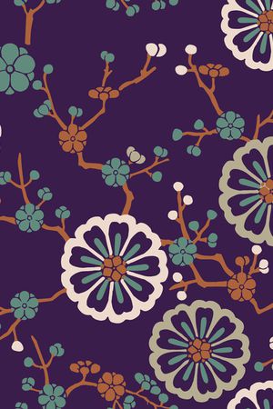 热带花型印花花型图片