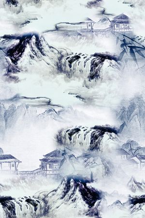 旗袍印花花型图片