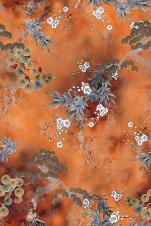 香云纱印花花型图片