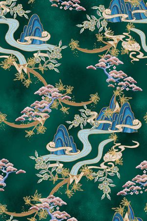 香云纱印花花型图片