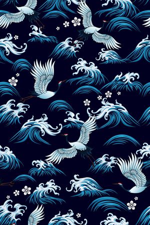 仙鹤印花花型图片