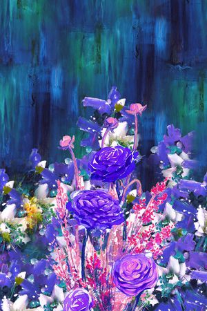数码定位花印花花型图片