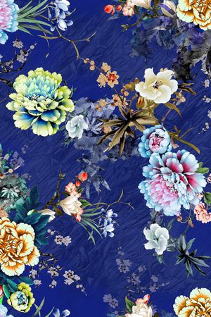 鲜花印花花型图片