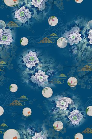 祥云印花花型图片