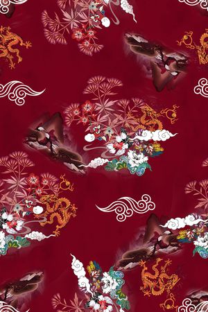 祥云印花花型图片